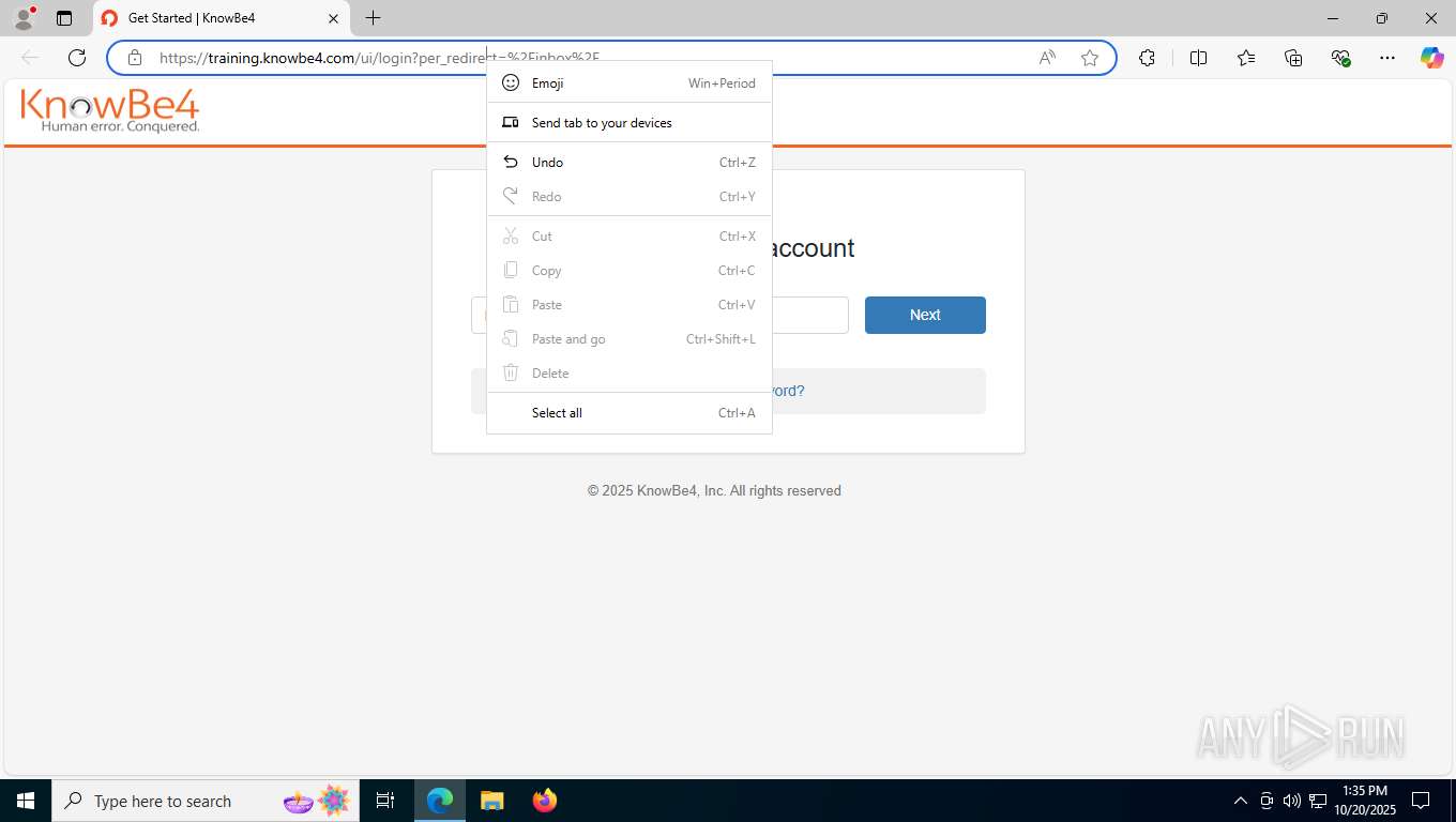 Malware analysis https://phisher.knowbe4.com/inbox/?keywords=urls%3A ...