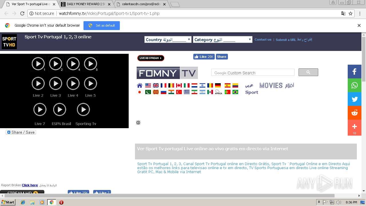 Malware analysis http://watchfomny.tv/Video/Portugal/Sport-tv1/Sport-tv-1.php  Malicious activity | ANY.RUN - Malware Sandbox Online