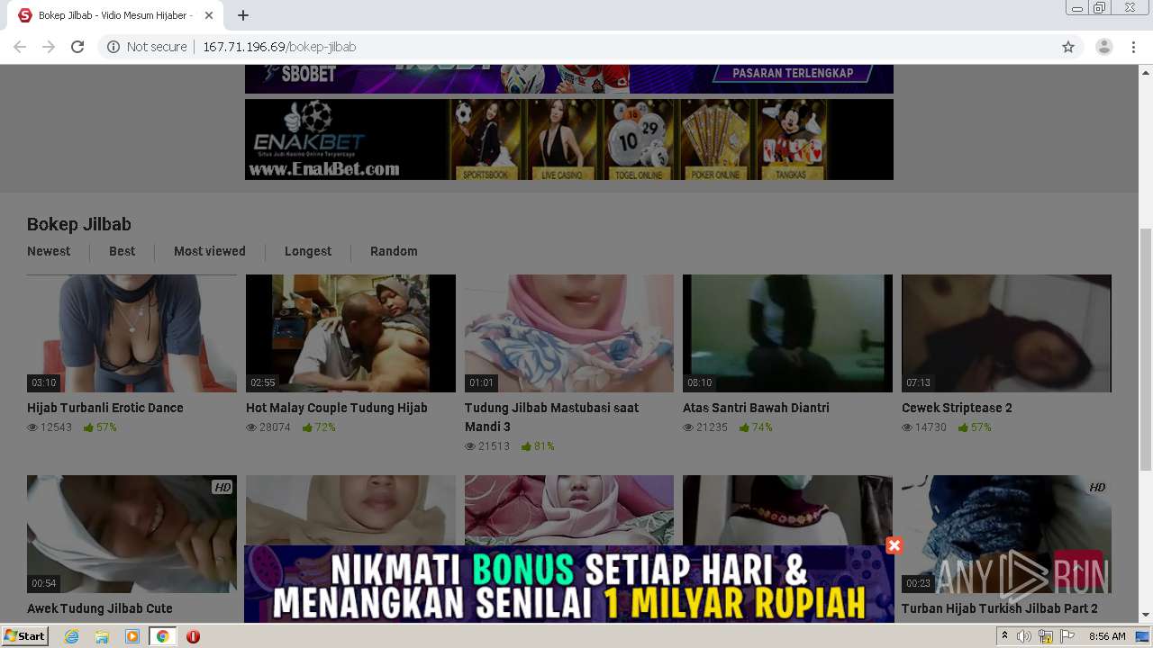 Malware analysis http:167.71.196.69bokep-jilbab No threats detected |  ANY.RUN - Malware Sandbox Online