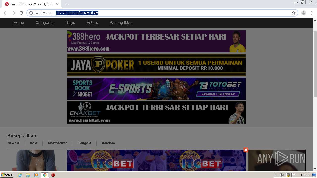 Analysis http:167.71.196.69bokep-jilbab No threats detected -  Interactive analysis ANY.RUN