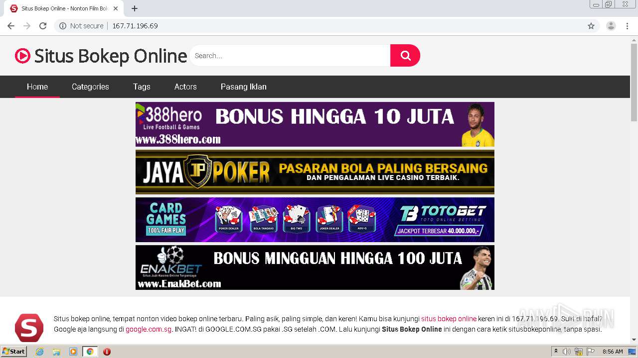 Malware analysis http:167.71.196.69bokep-jilbab No threats detected |  ANY.RUN - Malware Sandbox Online