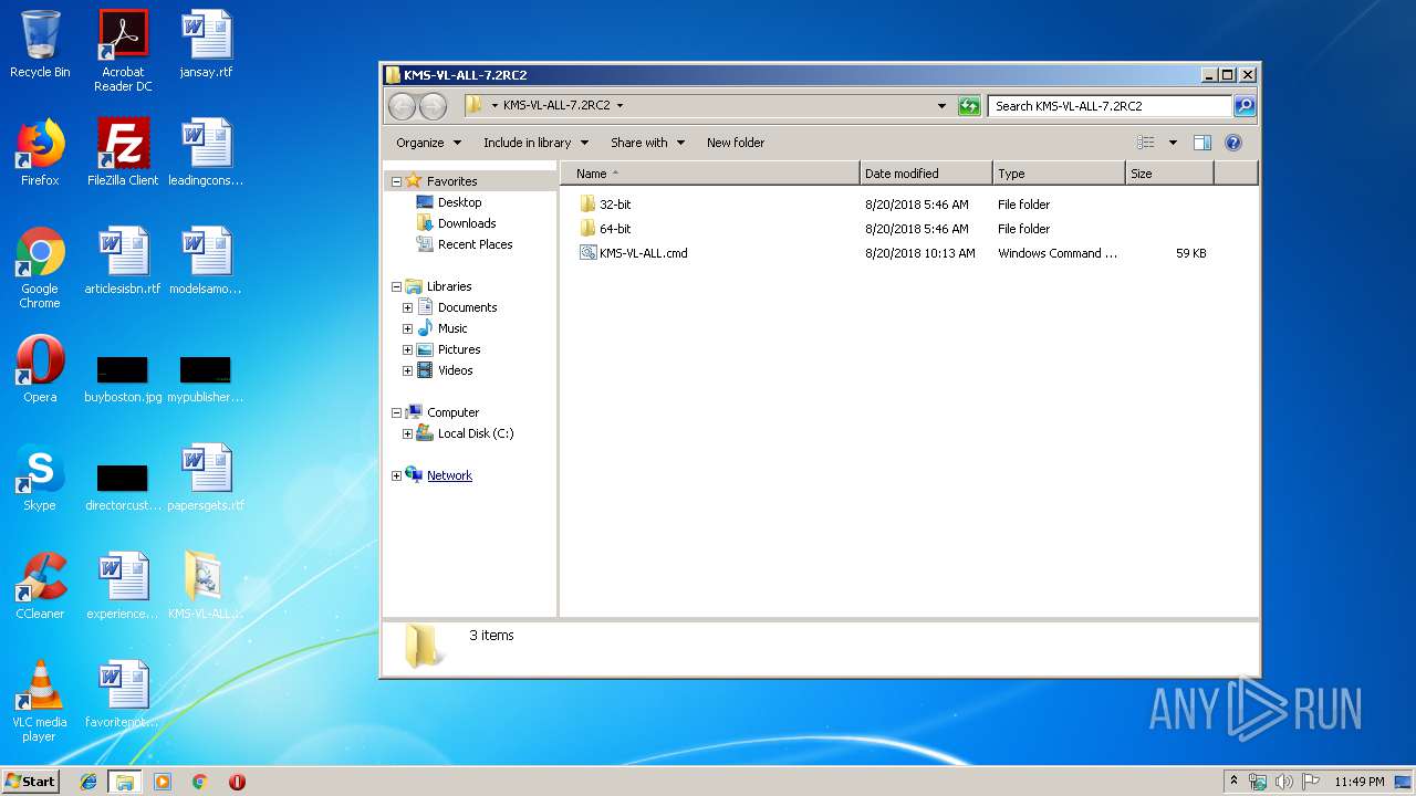 Malware analysis KMS-VL-ALL-7.2RC2.rar Malicious activity | ANY.RUN -  Malware Sandbox Online