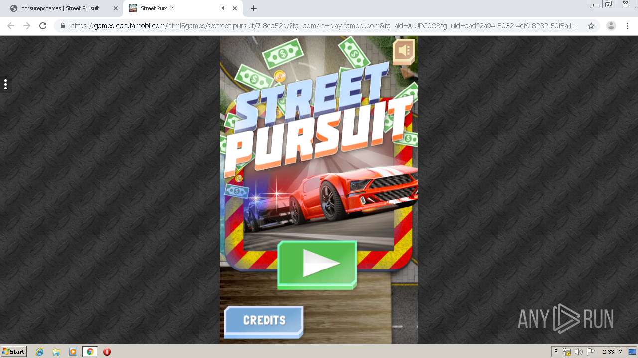 http://www.notsurepcgames.com | ANY.RUN - Free Malware Sandbox Online