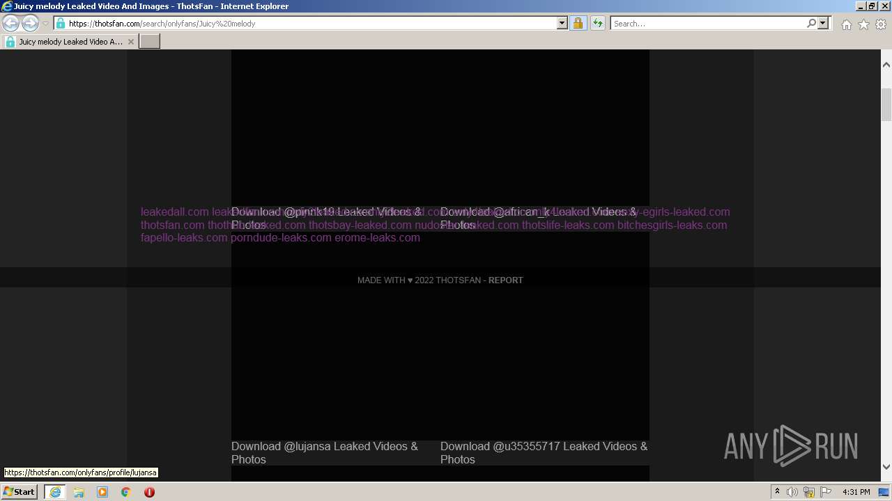 Malware analysis https://thotsfan.com/search/onlyfans/Juicy%20melody  Malicious activity | ANY.RUN - Malware Sandbox Online