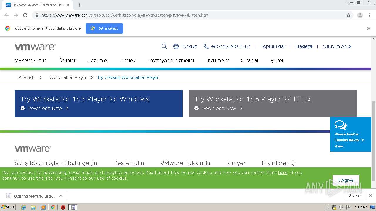 Www Vmware Com Tr Products Workstation Player Workstation Player Evaluation Html Any Run Free Malware Sandbox Online