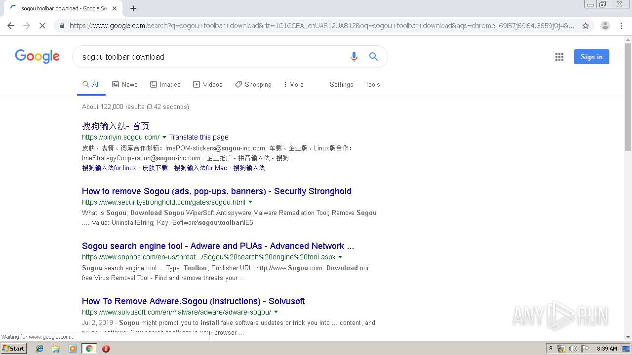 złośliwe oprogramowanie sogou pinyin