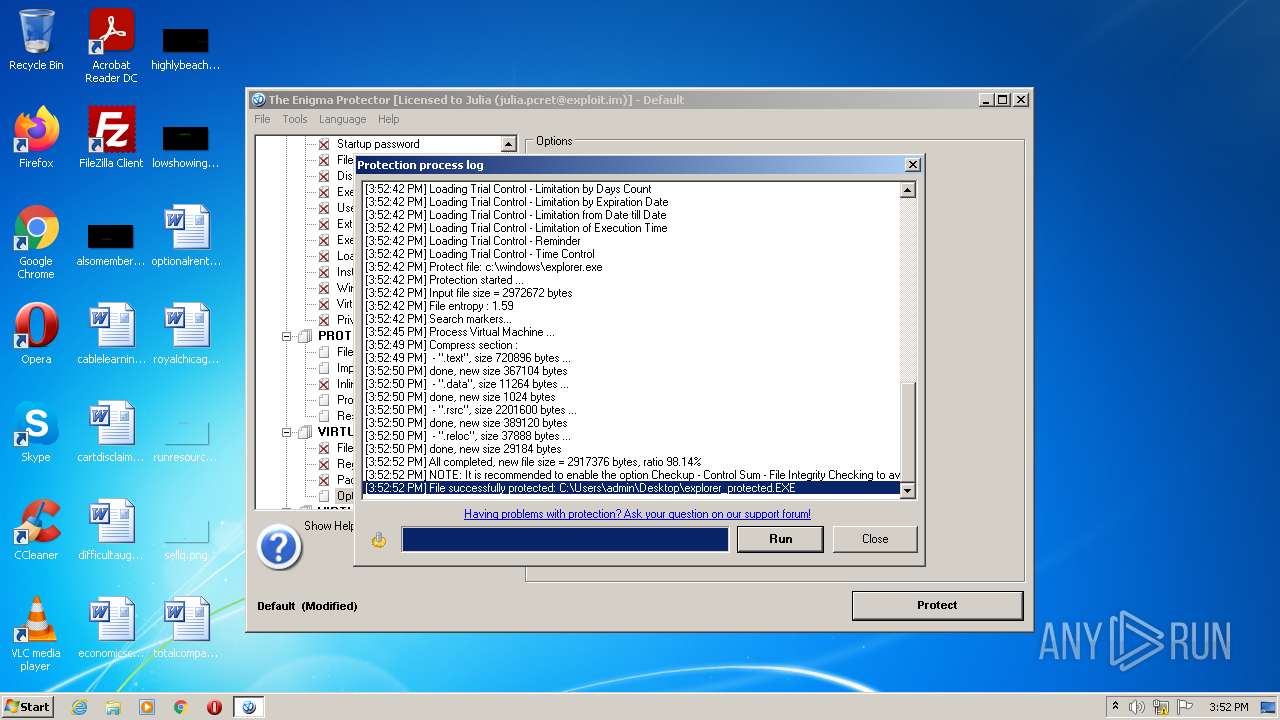 Malware analysis Enigma32g.exe Malicious activity | ANY.RUN - Malware ...