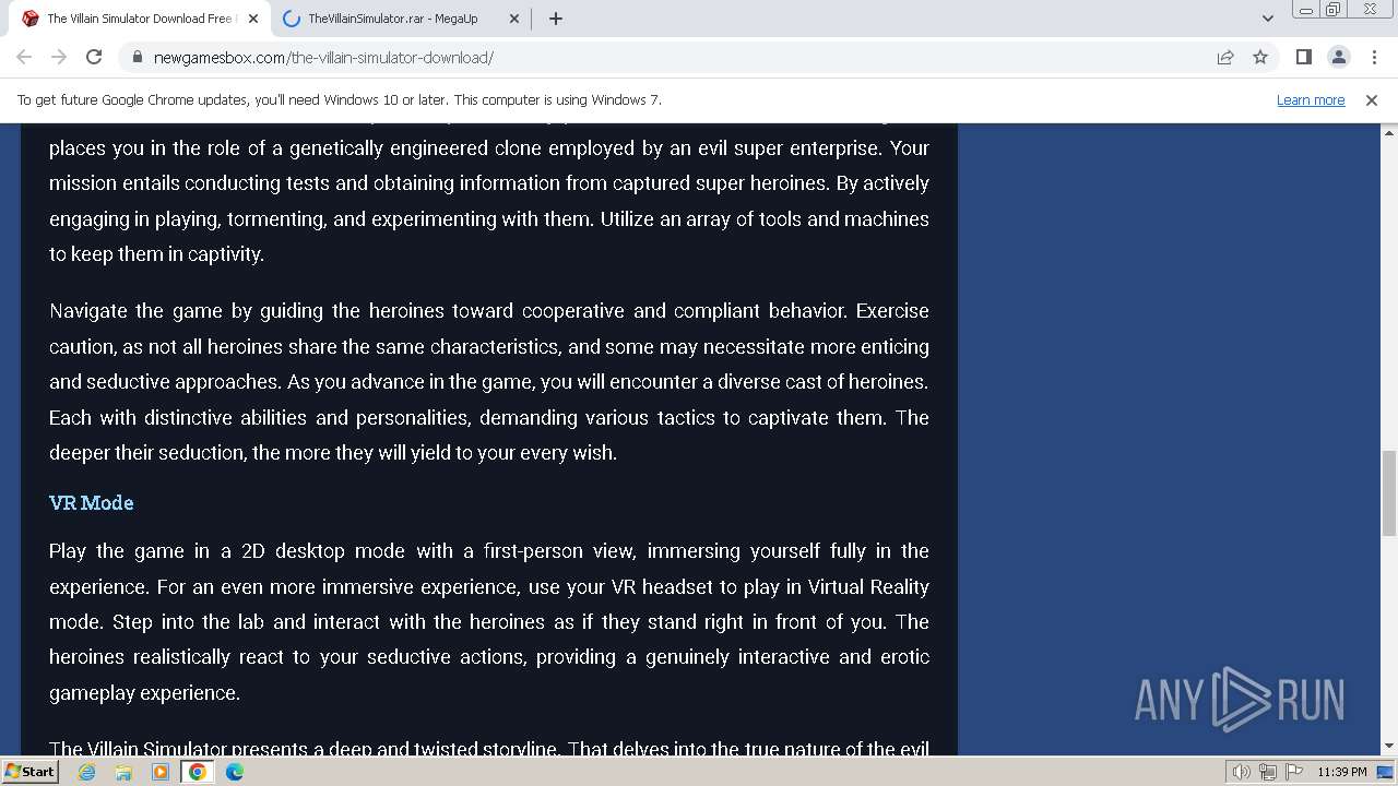Malware analysis https://newgamesbox.com/the-villain-simulator-download/  Malicious activity | ANY.RUN - Malware Sandbox Online