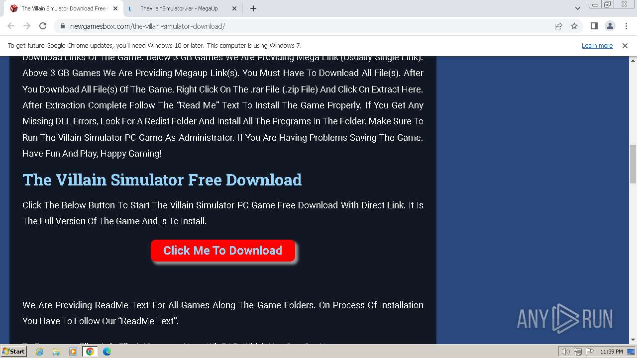 Malware analysis https://newgamesbox.com/the-villain-simulator-download/  Malicious activity | ANY.RUN - Malware Sandbox Online
