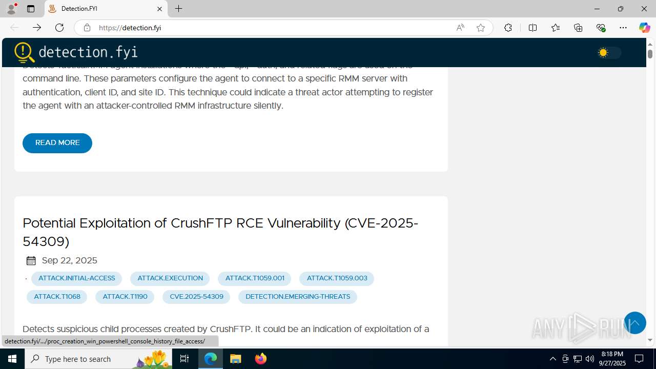 Malware analysis https://detection.fyi/ Malicious activity | ANY.RUN ...