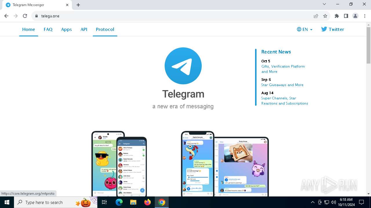 Malware analysis https//tdesktop.telega.one Malicious activity ANY