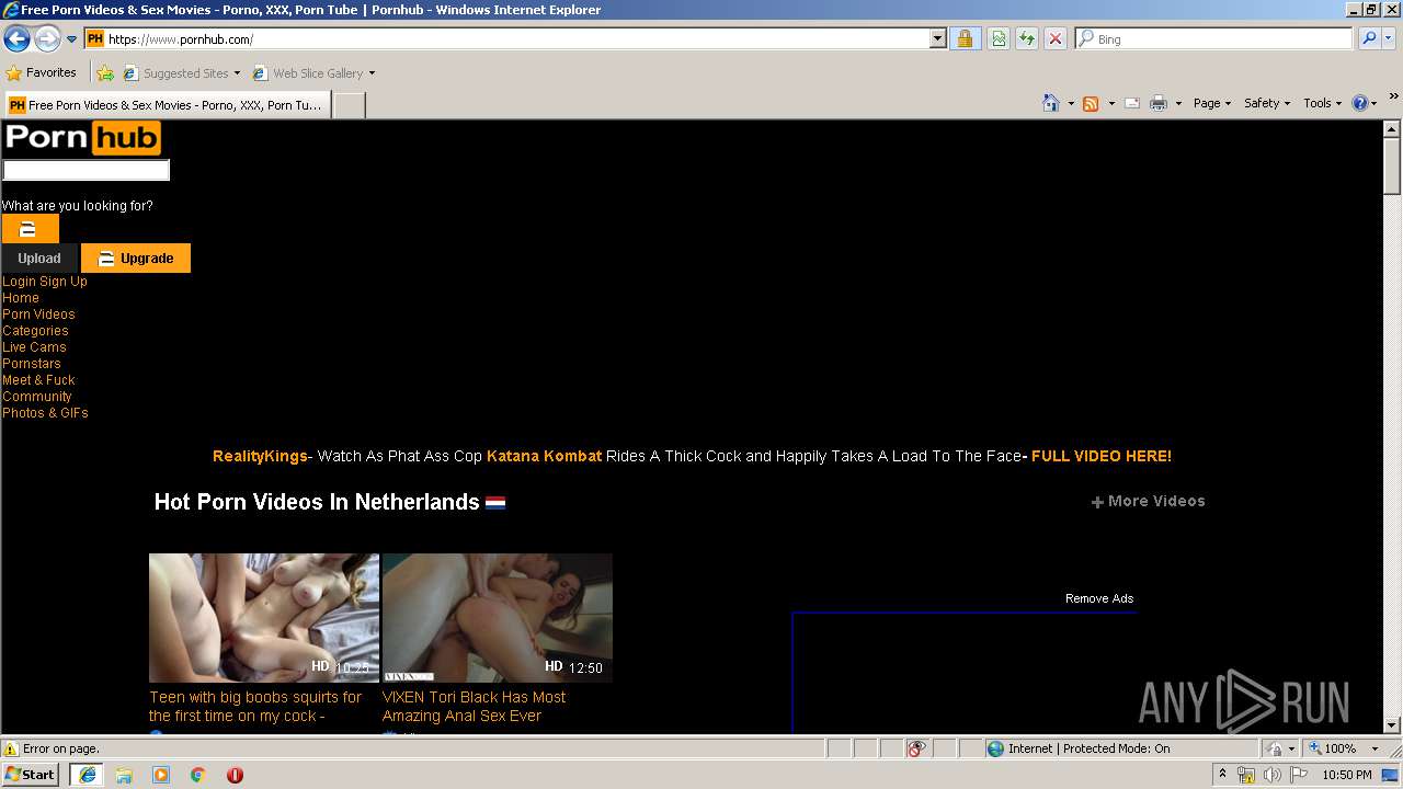 Malware analysis https://pornhub.com Malicious activity | ANY.RUN - Malware  Sandbox Online