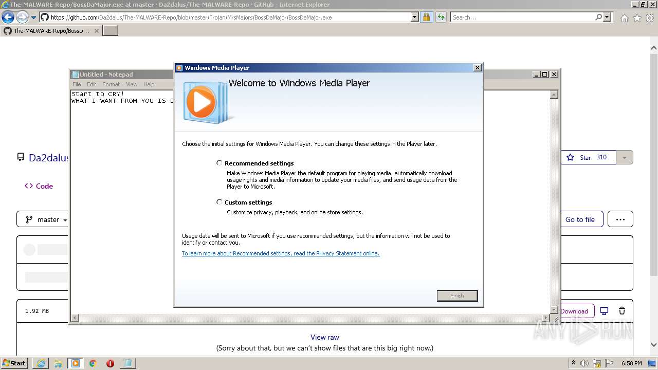 Malware analysis https://github.com/Da2dalus/The-MALWARE-Repo Malicious ...