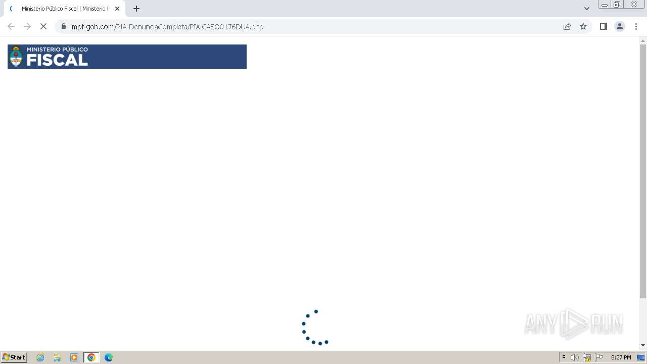 Malware analysis  https://mpf-gob.com/PIA-DenunciaCompleta/PIA.CASO0176DUA.php Malicious  activity | ANY.RUN - Malware Sandbox Online