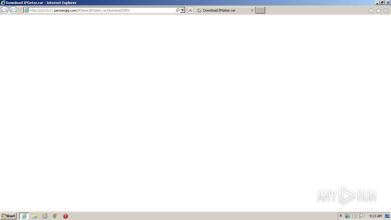 Malware analysis http://q3x3x3x.persiangig.com/IPGeter/IPGeter.rar/download?f8f4  No threats detected | ANY.RUN - Malware Sandbox Online