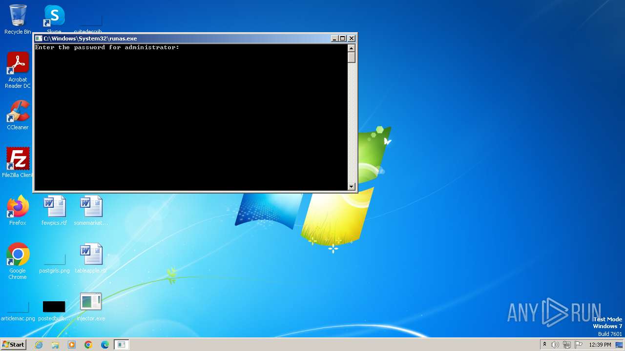 Malware analysis injector.exe Malicious activity ANY.RUN Malware