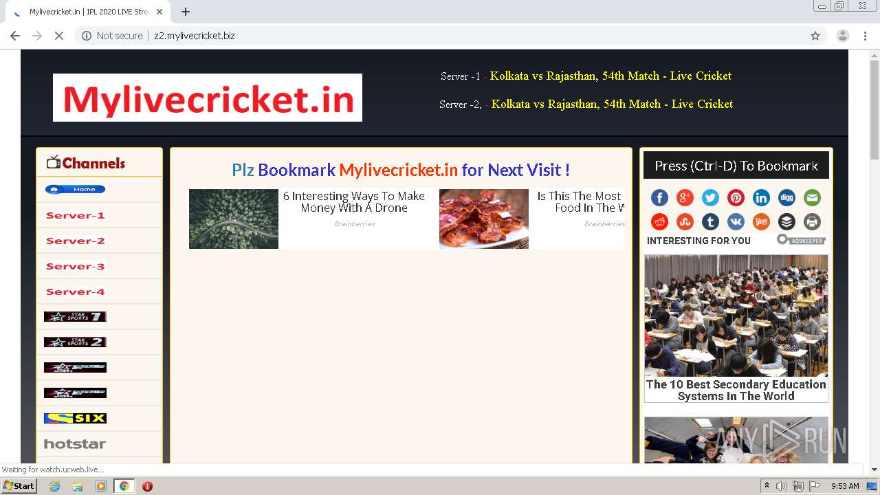 cricket channels
