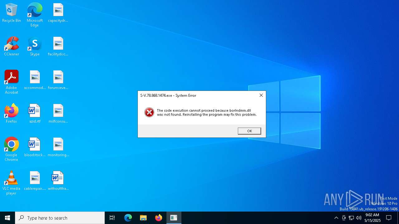 Malware analysis S-V.78.868.1474.exe Malicious activity | ANY.RUN