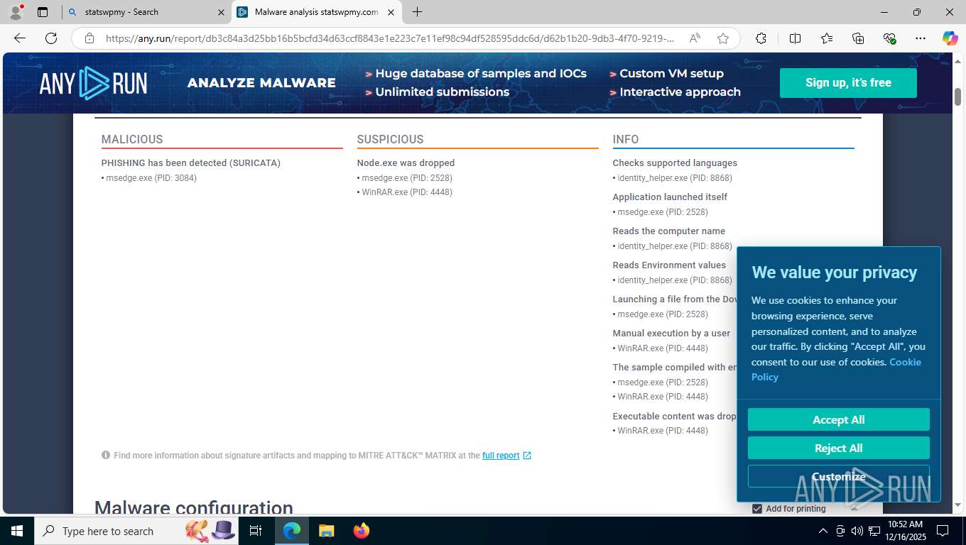 Malware analysis statswpmy.com Malicious activity | ANY.RUN - Malware ...