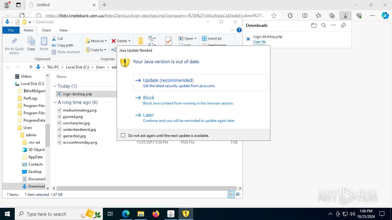 Malware analysis https://ifobs.kredobank.com.ua:443/ifobsClientJur ...