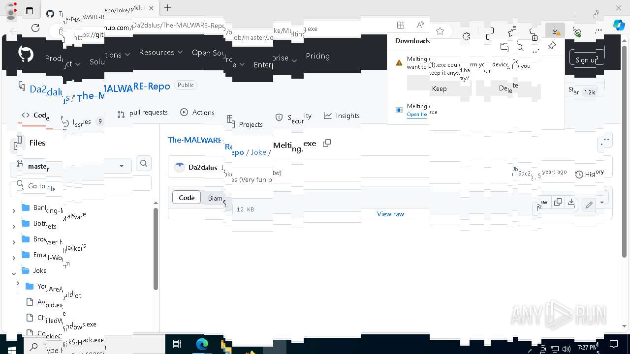 Malware analysis https://github.com/Da2dalus/The-MALWARE-Repo/blob ...