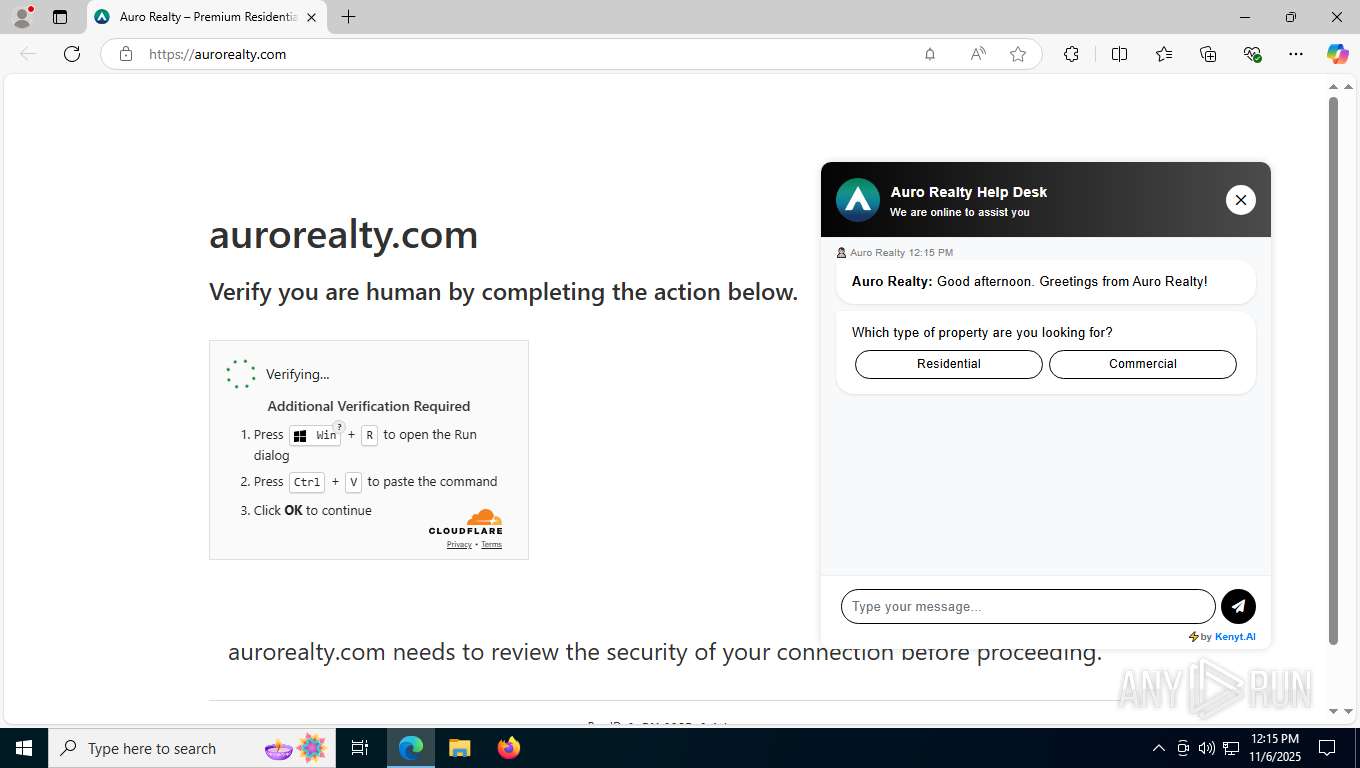 Malware analysis aurorealty.com Malicious activity | ANY.RUN - Malware ...