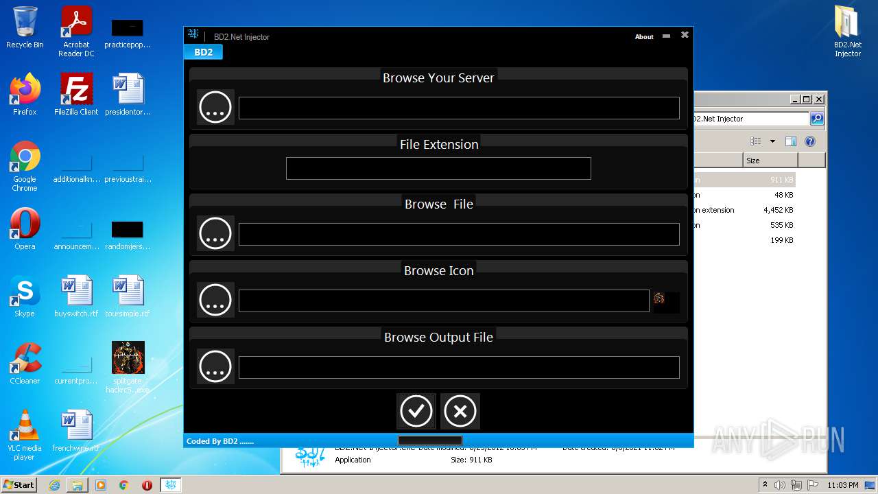 Malware analysis BD2.Net Injector.zip Malicious activity | ANY.RUN ...