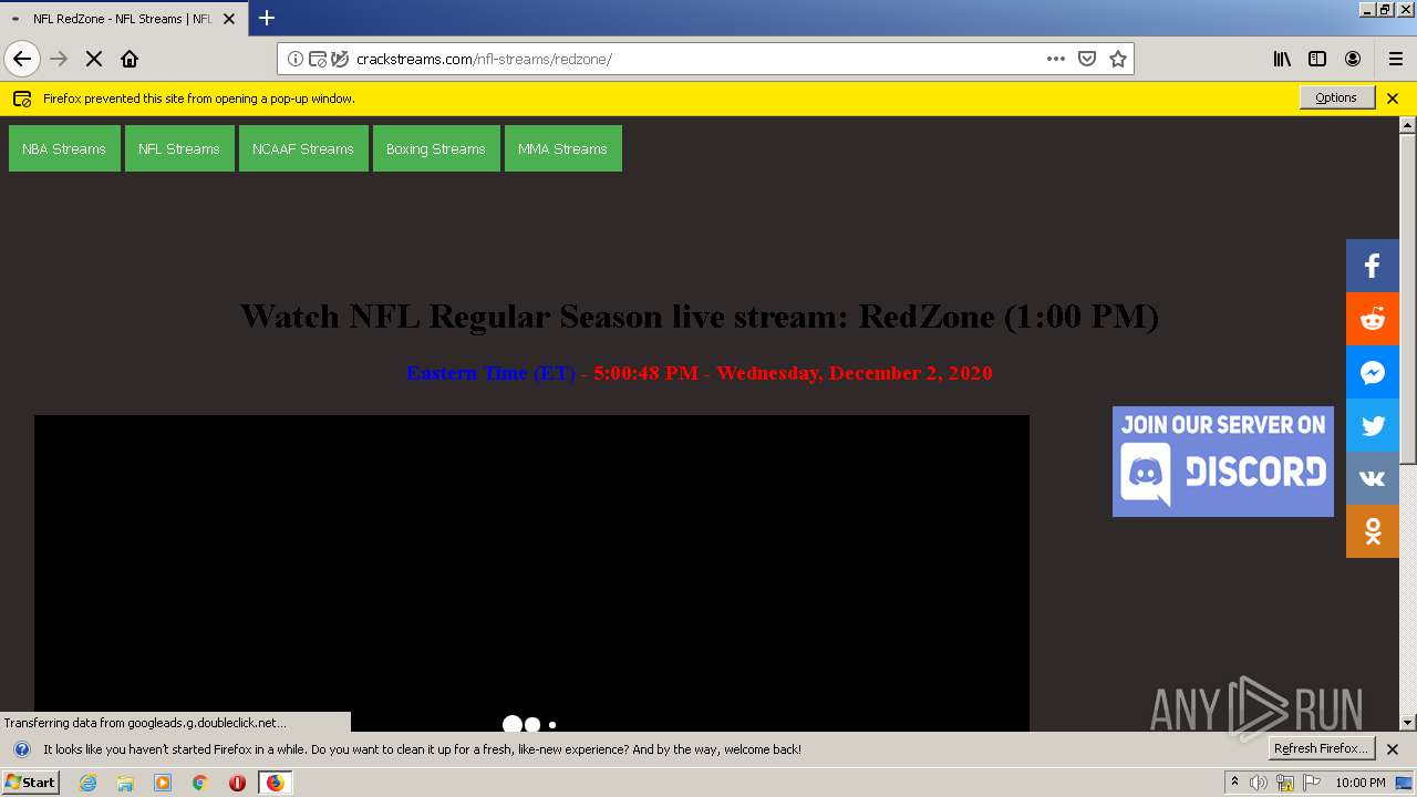 Redzone cracked stream hot sale