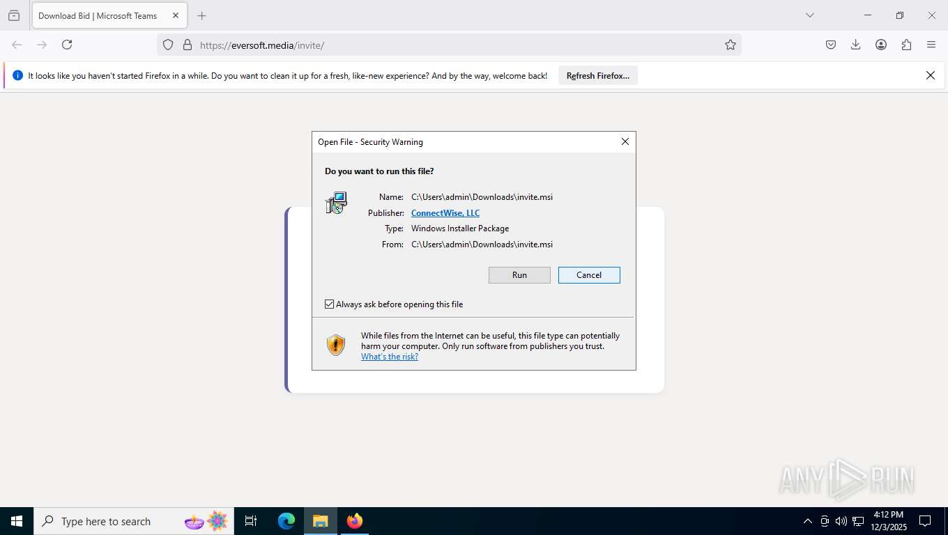 Malware analysis https://eversoft.media/invite/ Malicious activity ...