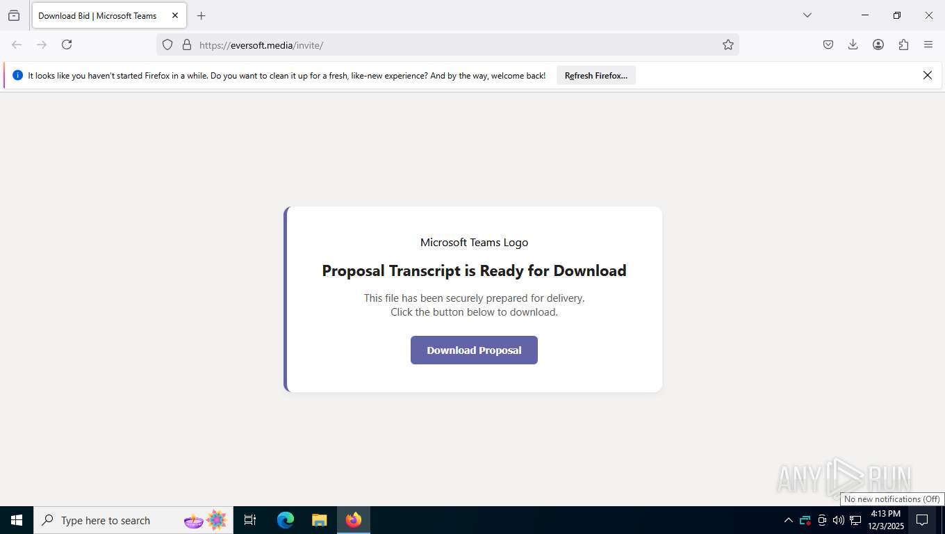Malware analysis https://eversoft.media/invite/ Malicious activity ...