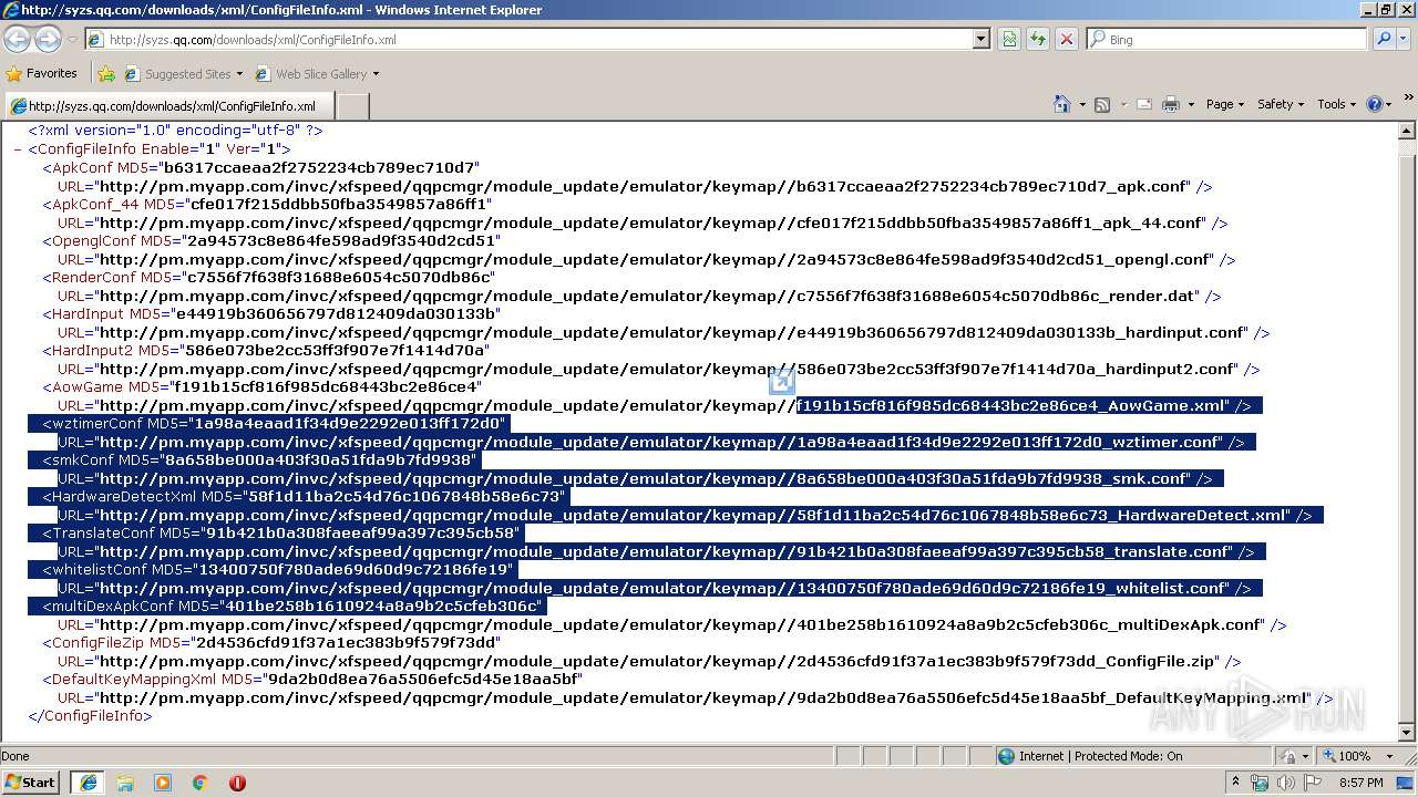 Http Syzs Qq Com Downloads Xml Configfileinfo Xml Any Run Free Malware Sandbox Online