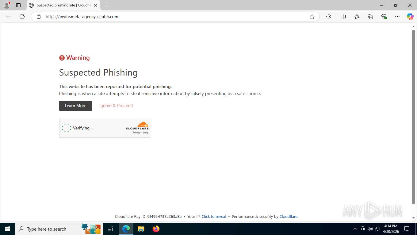 Malware analysis invite.meta-agency-center.com Malicious activity | ANY ...