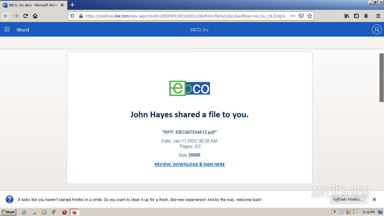 Malware analysis https//1drv.ms/w/s!AuiB8RnP4gbrcJw_c0LZc4gUs?e
