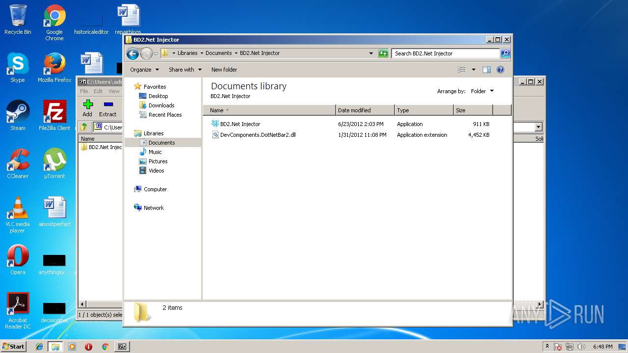 Malware analysis Injector By BD2 tr.rar Malicious activity