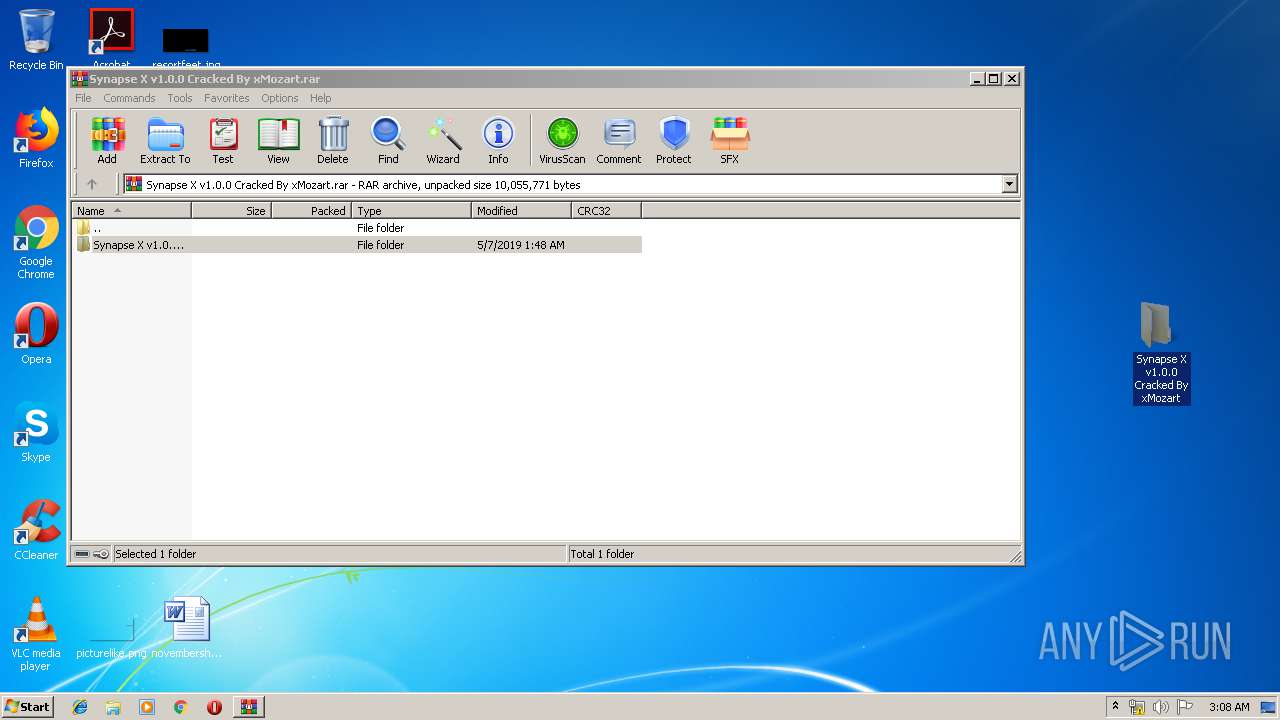 Malware analysis Synapse X v1.0.0 Cracked By xMozart.rar Malicious activity