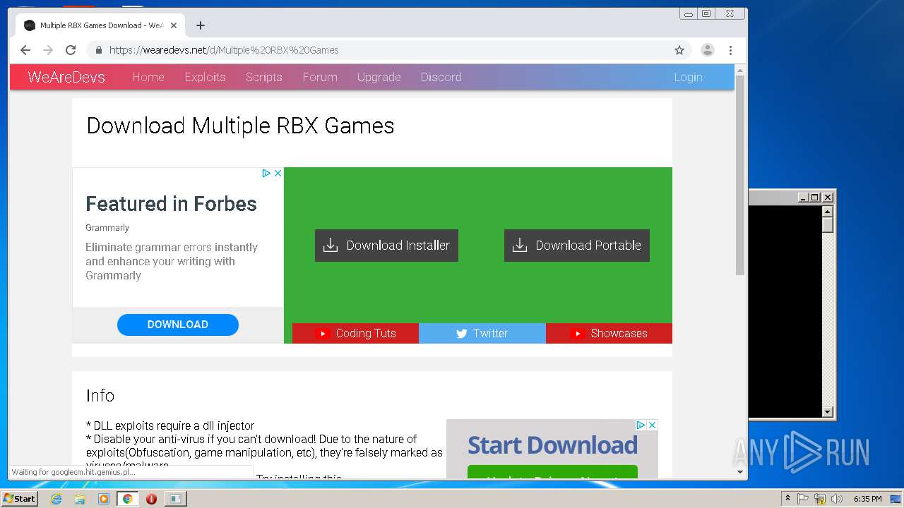 6142f32d2be0468aaccf6e6a227322103bc6aa29383c03365c8640e62d057553 Any Run Free Malware Sandbox Online - multipe rbx