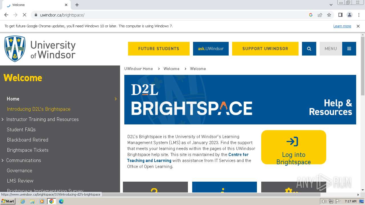 Malware analysis https www.uwindsor brightspace welcome