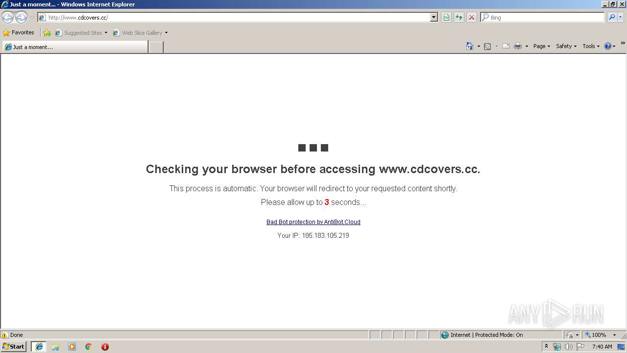 Http Www Cdcovers Cc Any Run Free Malware Sandbox Online