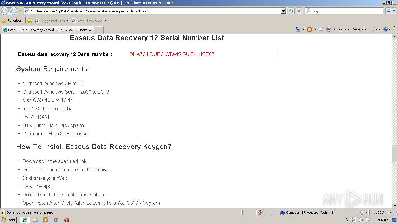 easeus data recovery license code list .txt