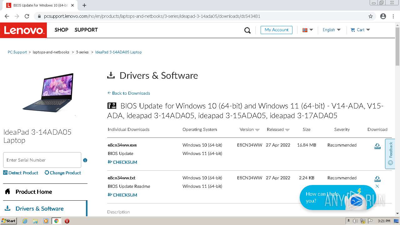 Malware analysis https://pcsupport.lenovo.com/us/en/products/laptops ...