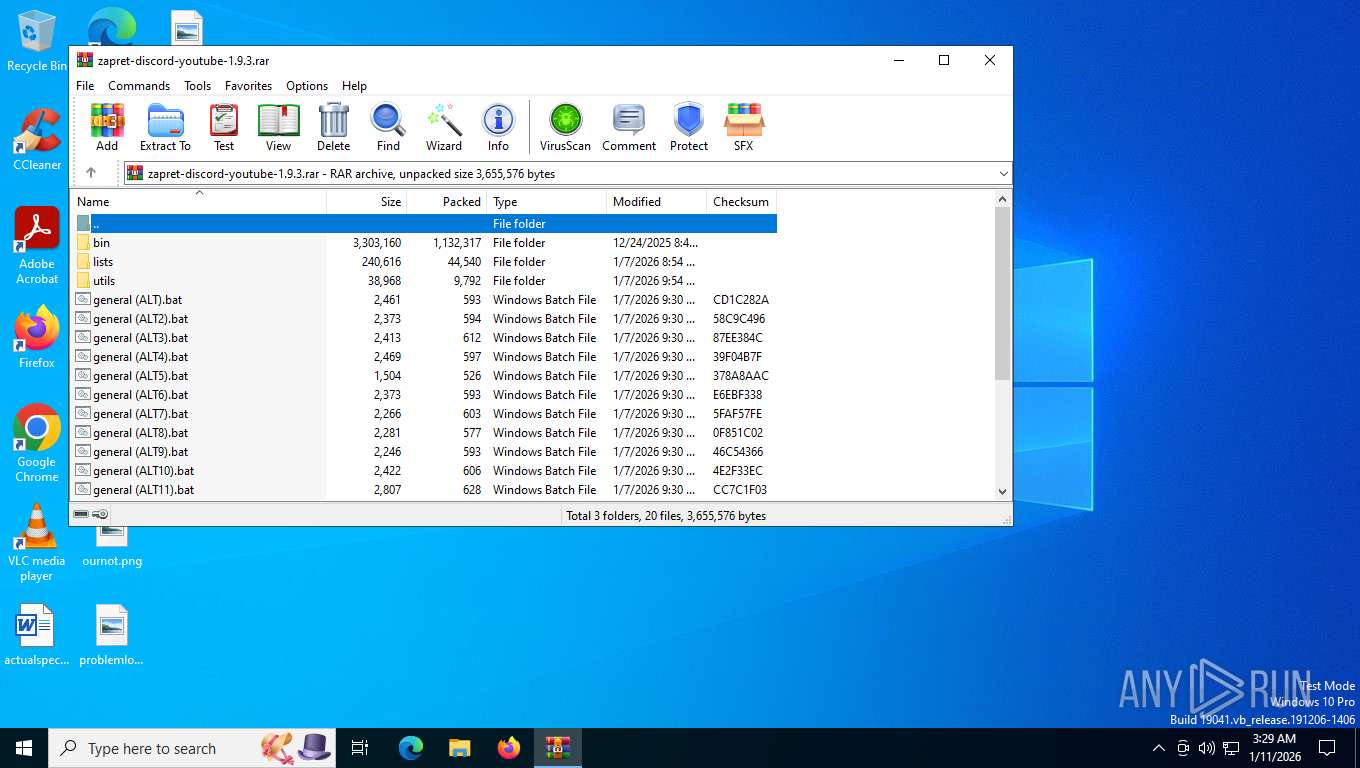 Malware analysis zapret-discord-youtube-1.9.3.rar Malicious activity ...