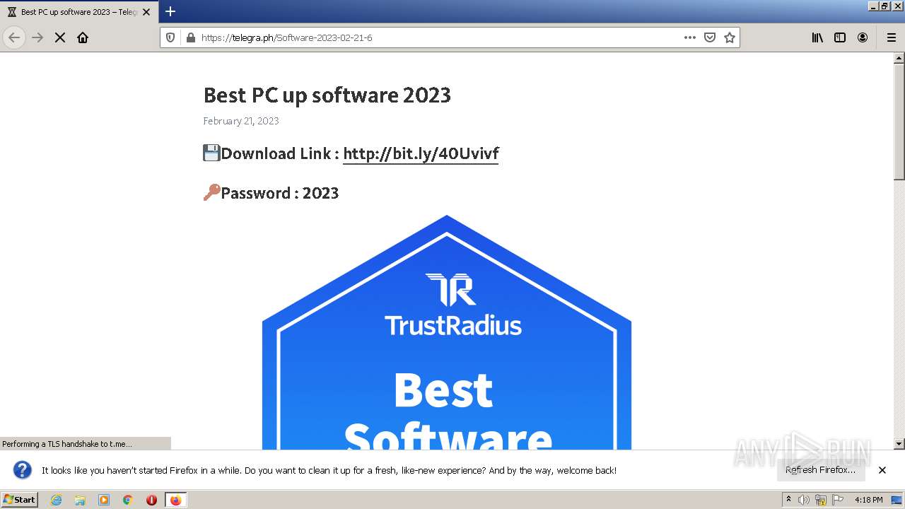 Malware analysis https://telegra.ph/Software-2023-02-21-6 Malicious ...