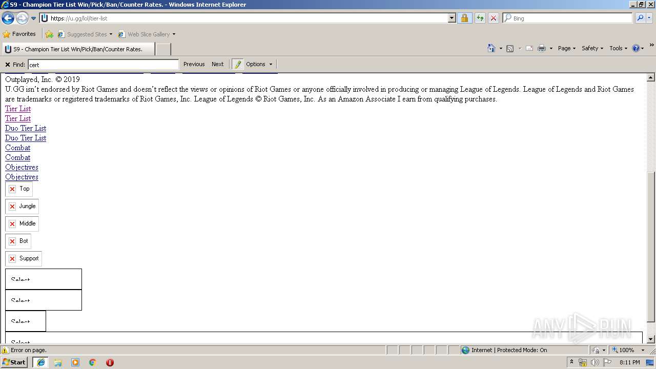 Https U Gg Lol Tier List Any Run Free Malware Sandbox
