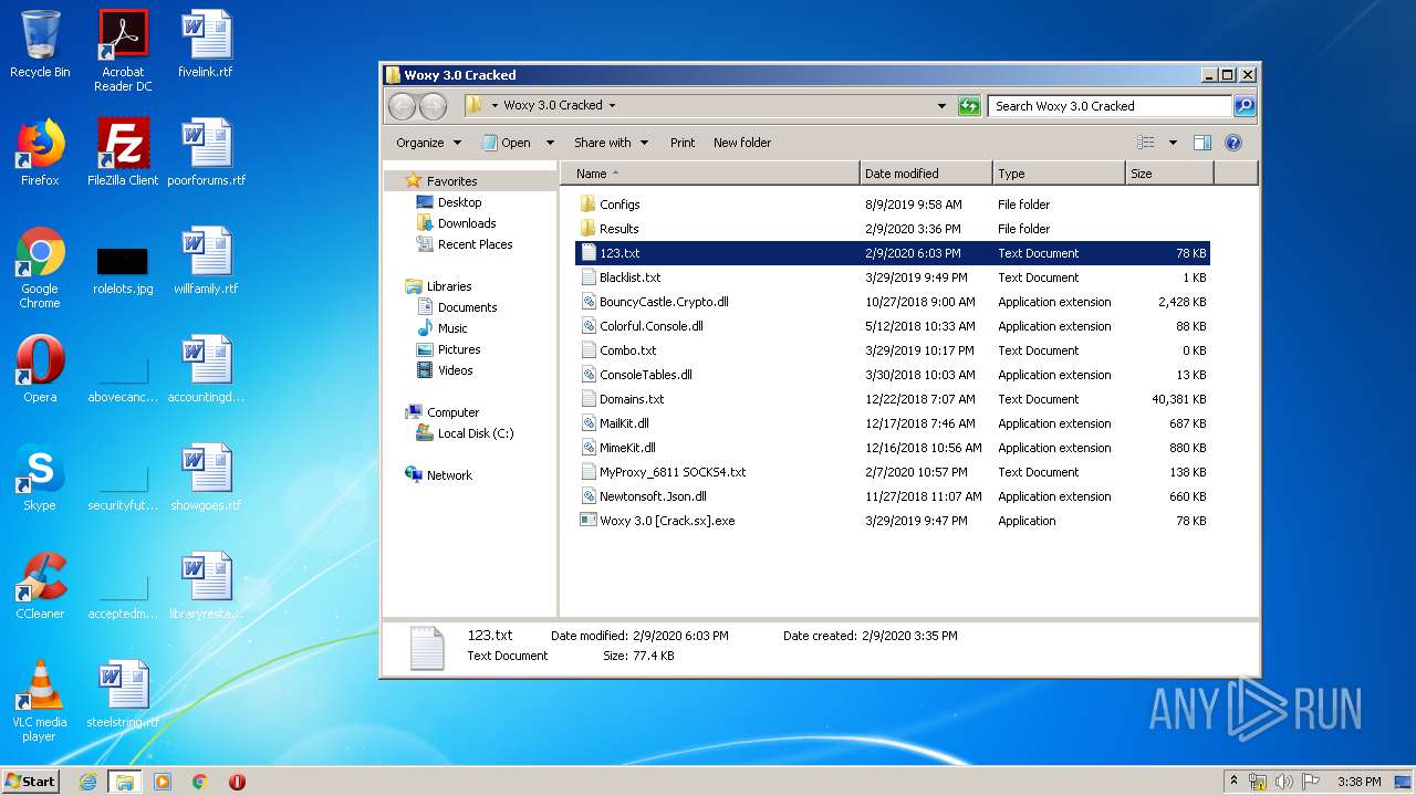 Malware analysis Woxy_3.0_Cracked.rar Malicious activity | ANY.RUN -  Malware Sandbox Online
