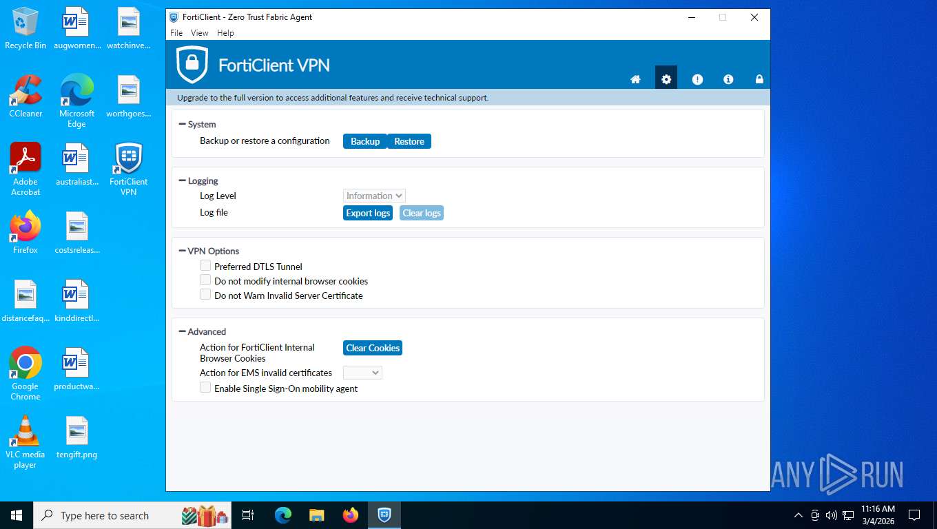 Malware analysis FortiClientVPNOnlineInstaller.exe Malicious activity ...
