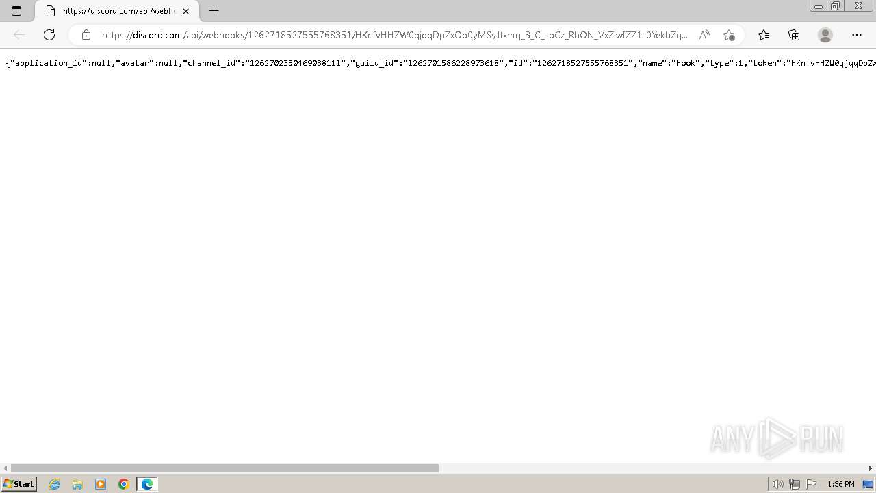 Malware analysis https://discord.com/api/webhooks/1262718527555768351 ...