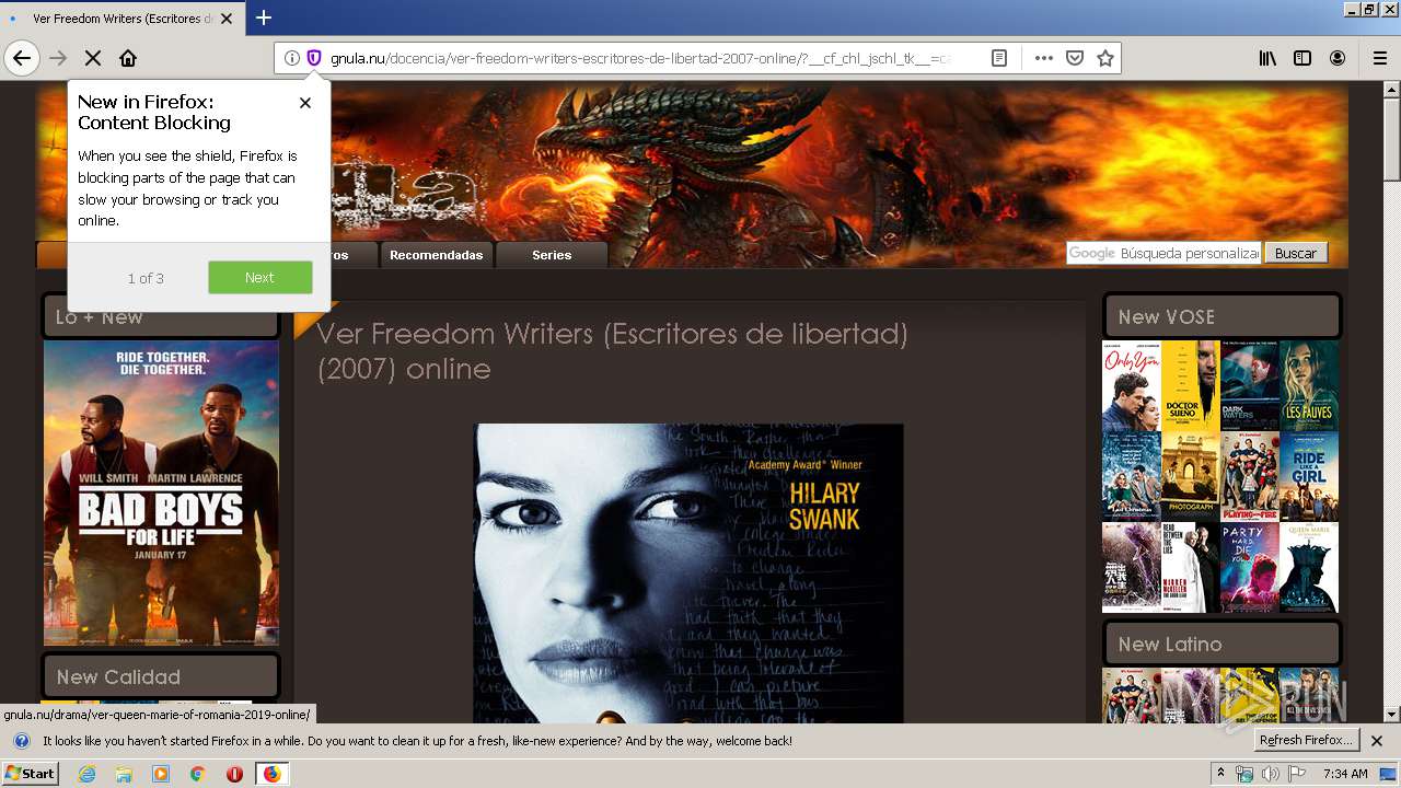 Malware analysis /docencia/ver-freedom-writers-escritores-de-libertad-2007-online/  Malicious activity  - Malware Sandbox Online