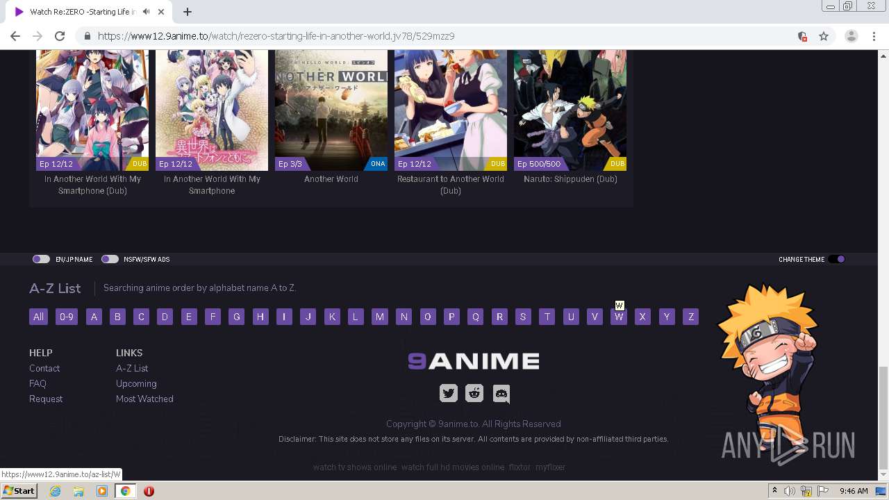 9anime - A to Z anime list