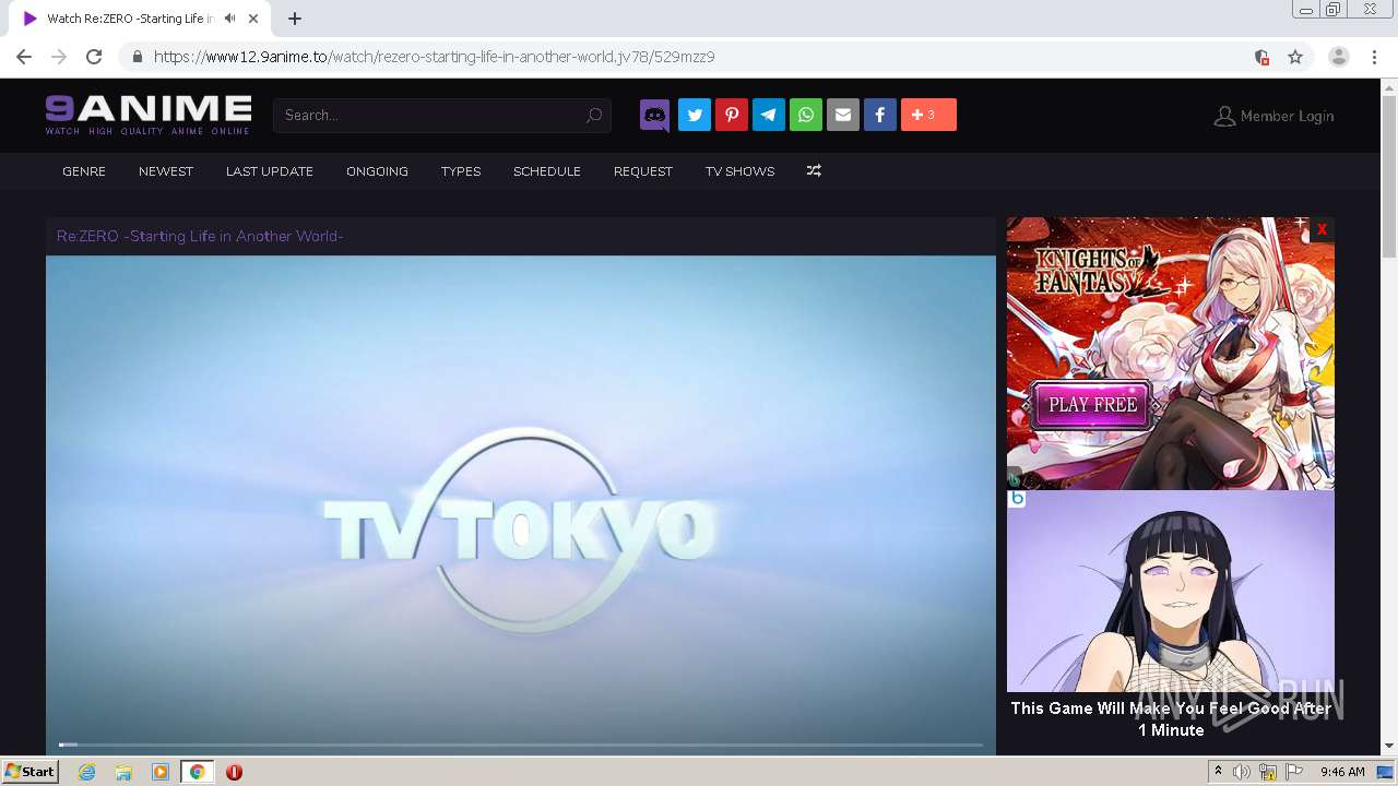 Malware analysis http://www12.9anime.to/ Malicious activity | ANY.RUN -  Malware Sandbox Online