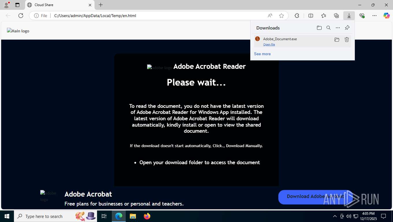 Malware analysis /Proposal/en/ Malicious activity | ANY.RUN - Malware ...